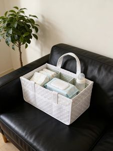 Cestino Portaoggetti per Pannolini in Tessuto Bubble Fleece, Design Innovativo a Prezzo di Fabbrica, Elegante Organizzatore per Essenziali Neonato e Stazione Pannolini - Product Image 5