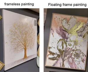 100% dipinto a mano Live Room Home Decor paesaggio astratto lamina d'oro Wall Art Picture pittura a olio da parete su tela
