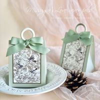 Papier Candy Bag Vintage Französisch Schokolade Geschenkt üten mit Griff und Band Candy Pakete für Hochzeits feier Weihnachten