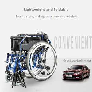 KSM-201 Lightweight Foldable Manual Wheelchair for Adults with 30 Lbs Aluminum <b>Frame</b> and Durable Rear Wheels for Daily Mobility - Product Image 5