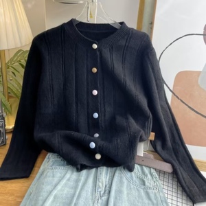 Cárdigan diario elegante para mujer 2025, nuevo abrigo de Cachemira informal transpirable con botones coloridos, prendas de punto a la moda - Product Image 3