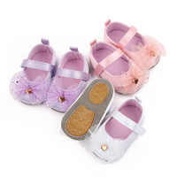 New arrival beautiful baby girl shoes soft TPR outsole toddler prewalker shoes