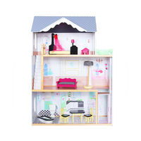 Desain baru berpura-pura bermain peran gadis rumah boneka impian memiliki ruang tamu ruang makan kamar tidur 10pcs furnitur mini