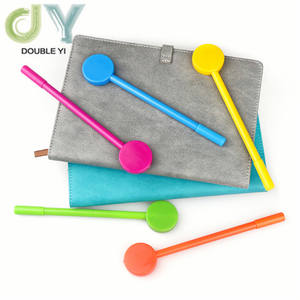 Custom Round Head Gel Ink Pen Advertise Promotion Plastic Signature Gel Pen