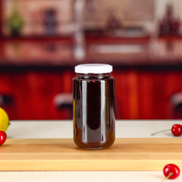 Pot en verre flint Paragon haut de gamme de 200 ml, 250 ml, 375 ml, 500 ml, 720 ml pour l'emballage alimentaire, les conserves d'olives, les sauces, les cornichons et les chutneys