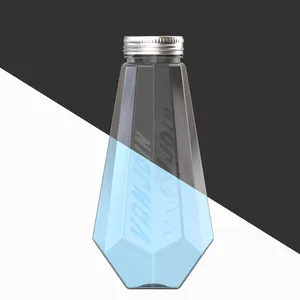 250ml leere klare PET-Plastik-Milch tee flasche für Getränke verpackungen