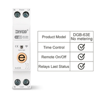 Disjoncteur intelligent WiFi DIY GO Ewelink Mini en plastique 1P+N 63A 110V-220V avec compteur d'énergie et relais temporisé pour la protection de la maison intelligente