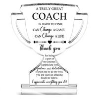 Support de présentation de trophée en acrylique pour souvenirs et cadeaux, trophée personnalisé transparent avec base, contenu ou logo personnalisé, champion