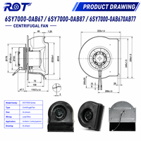 Nuevo Ventilador Centrífugo de Alta Vía de Aire 6SY7000-0AB67/0AB77, Unidad de Refrigeración 230V AC 195/265W 2450RPM 250mm, Reemplazo para Refrigeración de Inversores