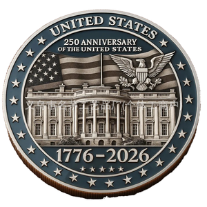 Amerikaanse 250-jarig jubileum herdenkingsmunt, Amerikaanse vlag, patriottische verzamelmunt, verguld souvenir, uitdagingsmunt met afbeelding van een witte-ekelaar - Product Image 1
