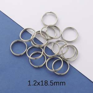 Anneau à ressort à deux couches Accessoires en acier inoxydable Anneau fendu Connecteurs de composants de recherche de bijoux - Product Image 3