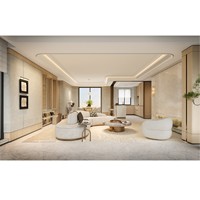 Ensemble de conception d'intérieur moderne et de style resort sur mesure, tout-en-un, avec matériaux complets, armoires modulaires et meubles