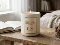 Étiquette de bougie en métal gaufré personnalisée à faible MOQ, autocollant en aluminium avec logo pour marque de bougies artisanales