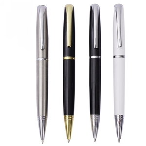 Classic Twist Metal Ballpoint <b>Pen</b> Black Silver <b>White</b> Gold Trim For Business Office Corporate Promotional Wholesale Gift - Product Image 1