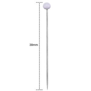 1000 pièces aiguilles à coudre 38mm épingles à tête sphérique en verre vêtements bijoux pièces décoration florale - Product Image 5