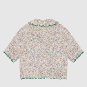 OEM y ODM logotipo personalizado de las mujeres Casual sólido patrón de manga corta suéter de punto para el verano de un solo pecho de cierre - Product Image 2