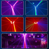 HONGHE Nouveau style 3 lampes à boule disco DMX à trois bras 12 pièces 10W LED Moving Head Lights Party Lights Laser Stage Light Disco