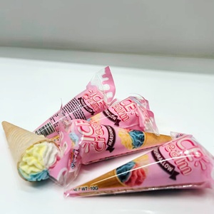 Cono de Helado Crujiente con Huevo al por Mayor con Caramelo de Malvavisco de Cuatro Colores - Product Image 3