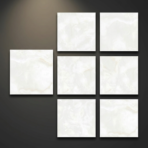 Azulejos de Porcelana Esmaltada de Alto Brillo Colorado Blanco 800x800mm, Inspirados en Granito, para Pisos Contemporáneos - Product Image 4