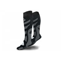 Chaussettes de Motocross tout-terrain courtes rouges Conception d'affaires sportive quotidienne Manchette inférieure d'impression numérique en polyester Spandex antidérapante