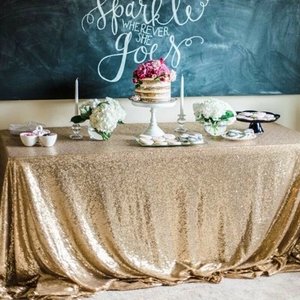 High-End Modern Style <b>Round</b> Fabric <b>Tablecloth</b> Durable Sequin Woven for Wedding Hotels Resorts Parties Banquets Home Use - Product Image 1