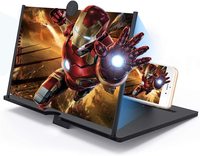 Amplificador de Pantalla 3D Ultra Delgado, Plegable, Antichoque, para Teléfono Móvil, con Soporte de Vidrio HD Estereoscópico, para Uso Doméstico