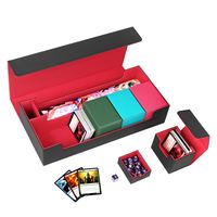 Boîte de rangement pour cartes TCG de grande capacité FX, compatible avec les cartes MTG Magic the Gathering/Commander/Yugioh, boîte de rangement durable pour cartes, 2 rangées