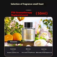 6 sortes de saveurs Huile essentielle pure biologique en gros Lavande Bouteille en verre Écologique Huiles de diffuseur de parfum brun 50 ml
