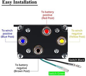 Rơle Điện Từ Tời Phổ Thông 12V 24V 250A, Rơle Điện Từ Tời Bộ Tiếp Điểm DC 200A 500A Cho ATV UTV 2000-5000lbs - Product Image 3