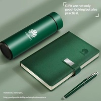 Ensemble cadeau d'entreprise personnalisé de luxe en cuir PU magnétique, carnet A5, stylo, tasse thermos, coffret cadeau promotionnel