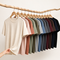 T-shirt vierge en coton tricoté épais 260 g/m² respirant et écologique pour hommes et femmes, personnalisable, coupe oversize, manches courtes, commande en gros