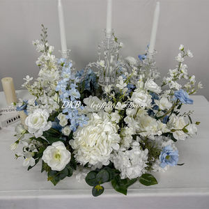 Wholesale Luxury <b>Artificial</b> decorative flowers <b>wreaths</b> Flower Garland <b>Artificial</b> Rose <b>Wreath</b> for Candle Holder Table Centerpiece - Product Image 3