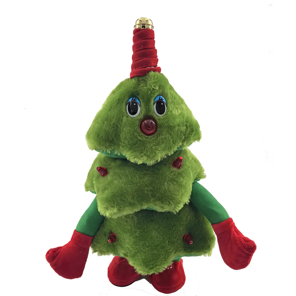 Christmas Gifts Decorations Funny Electric Singing Music Toys Christmas Dancing Tree Plush Dolls With Guitar Dancing Xmas Tree