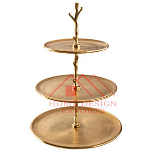 แท่นวางเค้กอลูมิเนียมชุบนิกเกิลทำด้วยมือคุณภาพสูงแท่นวางเค้กโลหะสำหรับตกแต่ง - Product Image 2