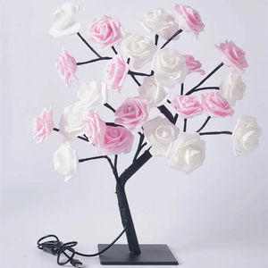 Lámpara de mesa europea Rose Flower Led Night Light Mesita de noche Luz de escritorio <span class=keywords><strong>para</strong></span> el hogar Decoración del banquete de boda - Product Image 5