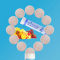 Poudre d'électrolytes hydratante effervescente sans sucre naturelle en gros, saveur citron et lime, produits de beauté à la vitamine C