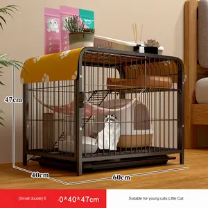 Villa Kucing Indoor Mewah Berkualitas Tinggi Kandang Kucing Logam Ukuran Besar 4 Lapis Rumah Kucing - Product Image 6