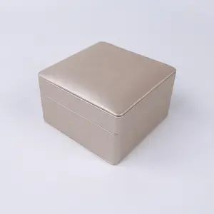 Emballage de montres de couple Boîte d'emballage de montre personnalisée en cuir artificiel de luxe