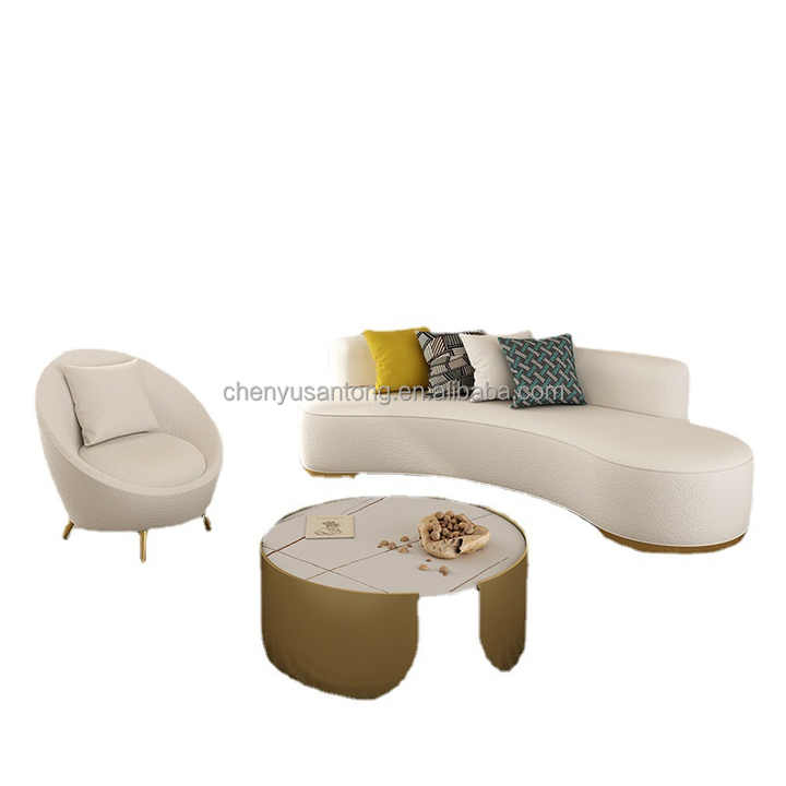 Italian minimalist light luxury sofa set Nordic velvet fabric sofa ...