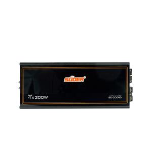 Amplificador de Coche Profesional BD-200.4 de 2400W y 4 Canales, 12V Clase D, <span class=keywords><strong>1200</strong></span> Watts <span class=keywords><strong>RMS</strong></span>, Alto Rendimiento, Crossovers - Product Image 1