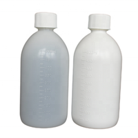 Bouteille en HDPE de 500 ml pour médicaments liquides oraux, sirop contre la toux |   Usine GMP, conteneur de grande capacité de haute qualité |    Couleur et logo personnalisés