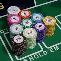 Jetons de poker en céramique personnalisés de 10g avec étui Jeu de jetons de poker en argile personnalisé pour De Poker