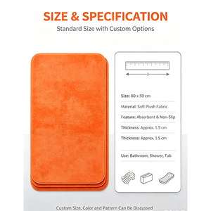 <span class=keywords><strong>Liebling</strong></span> Rutschfeste Badematte 100% Polyester Mikrofaser Santos Serie 60 X 100 cm 1500 G/m² 30 Grad Waschbar Farbe Terra - Product Image 4