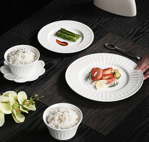 Assiette à gâteau et dessert en porcelaine écologique de style moderne minimaliste nordique, pour restaurant, hôtel, mariage, vente en gros - Product Image 5