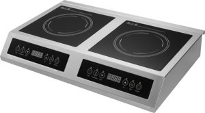 Nouvelle plaque de cuisson à induction commerciale double 3500W AM-CD205, haute puissance, offre une chaleur intense pour une cuisson rapide et efficace. - Product Image 5
