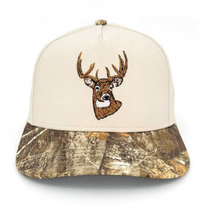 Custom Embroidered 5‑Panel Blank Trucker <b>Hat</b> 100% Cotton Canvas Color Block <b>Leopard</b> Trim A‑Frame Sports Baseball Cap - Product Image 5