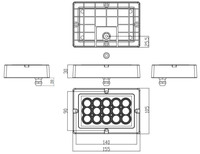 Lampu Kerja Mesin M9D Buatan Pabrik ONN DC 24V Pemasangan Tersembunyi IP67 6000K/4000K/3000K Panjang 186mm 12W