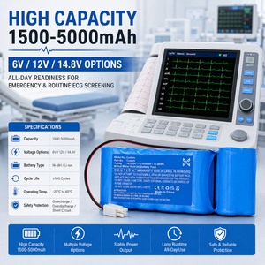 Batterie ECG personnalisée pour les appareils EKG rechargeables GE Philips Mindray <span class=keywords><strong>Schiller</strong></span> Nihon Kohden Cardioline, pack de batteries médicales OEM - Product Image 4