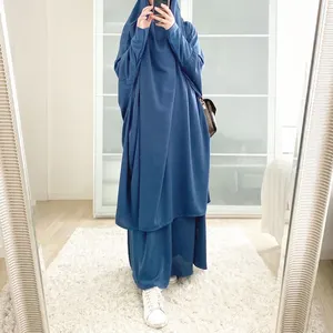 Yibaoli Manufacturer Well Made muslim prayer dress dubai khimar abaya nida two piece jilbab eid prayer dress