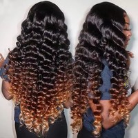 Perruque pour femme en cheveux brésiliens bouclés 100% vierges Remy, 30-40 pouces, ondulations profondes lâches, 13x6 HD transparent pour perruque, dentelle complète 360